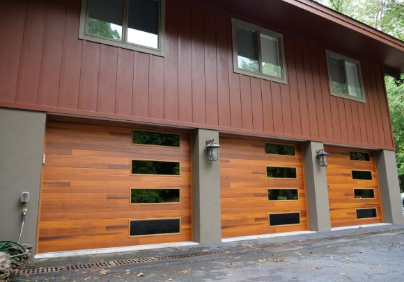 Mosaic Windows on Garage Doors